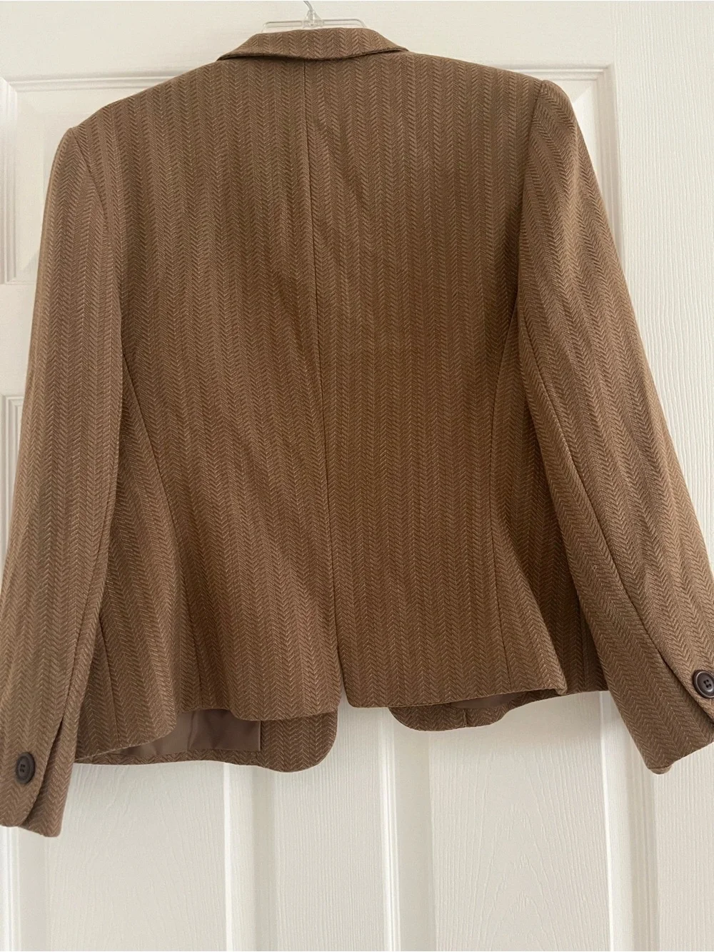 Harve Benard 100% Wool Women's Brown Herringbone Sport Coat